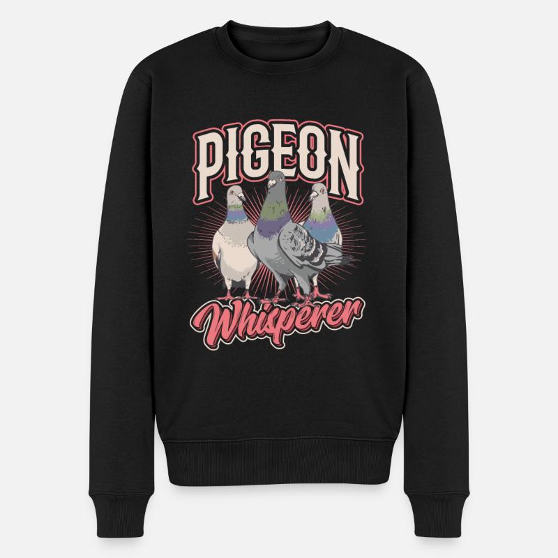 Taubenflüsterer - Kühle Taube - Männer Premium Bio Pullover - Schwarz