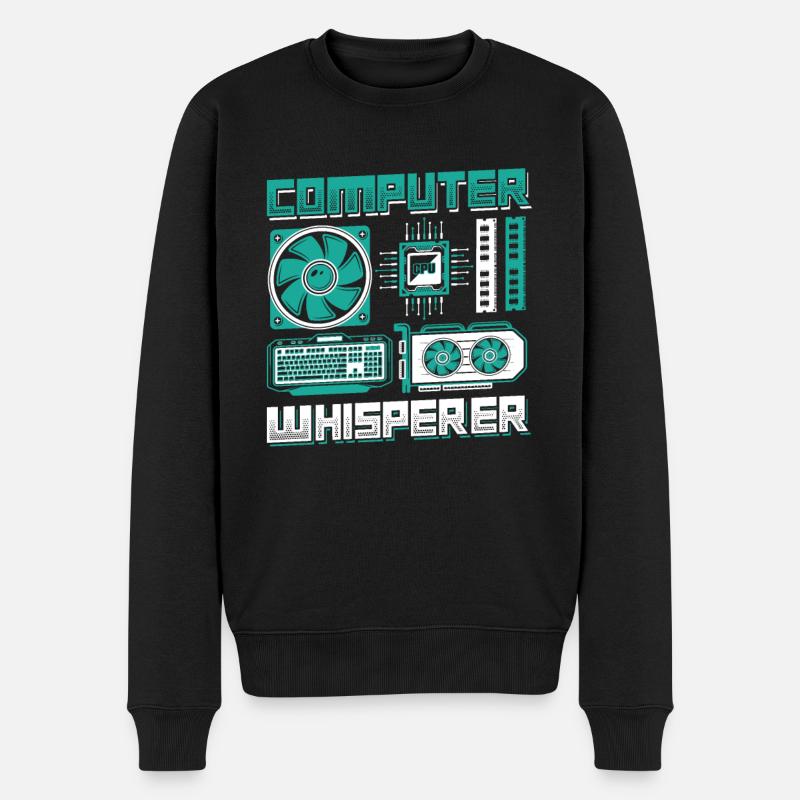 Computerflüsterer IT-Unterstützung - Männer Premium Bio Pullover - Schwarz