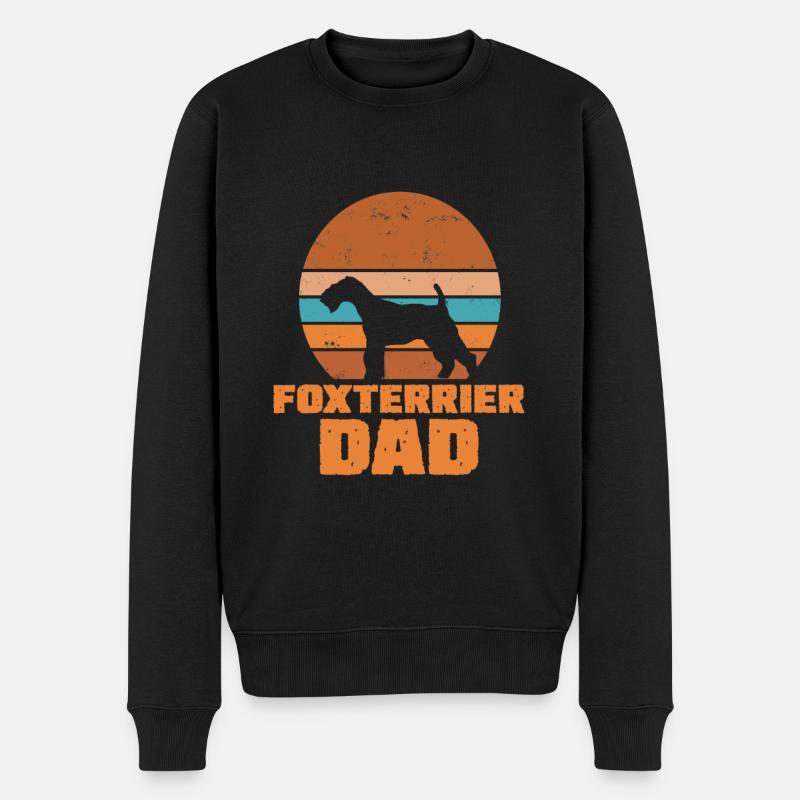Foxterrier Dad - Männer Premium Bio Pullover - Schwarz