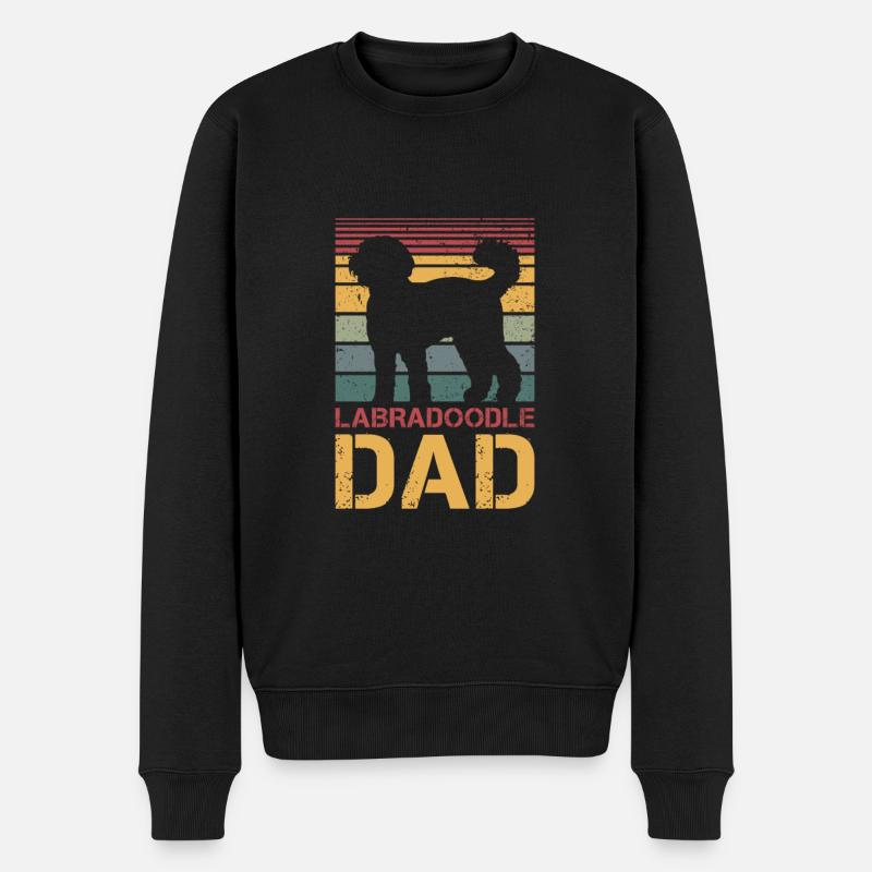 Labradoodle Dad - Männer Premium Bio Pullover - Schwarz