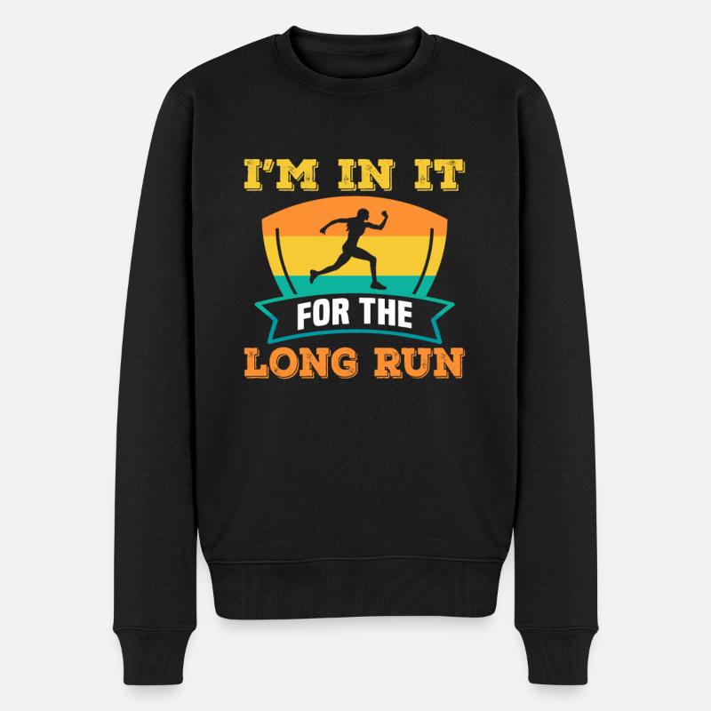 Running Marathon Runner Running - Pull Premium bio Homme - noir