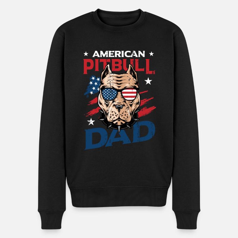 American Pitbull Dad 4 juillet - Pull Premium bio Homme - noir