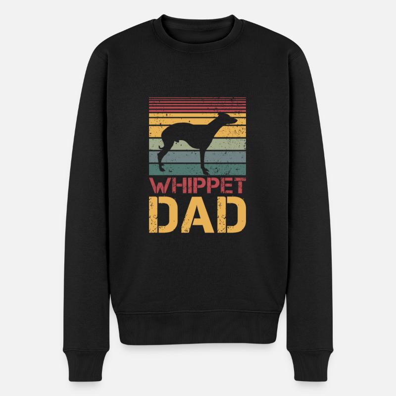Whippet Papa - Pull Premium bio Homme - noir