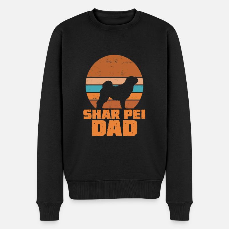 Shar Pei Papa - Pull Premium bio Homme - noir