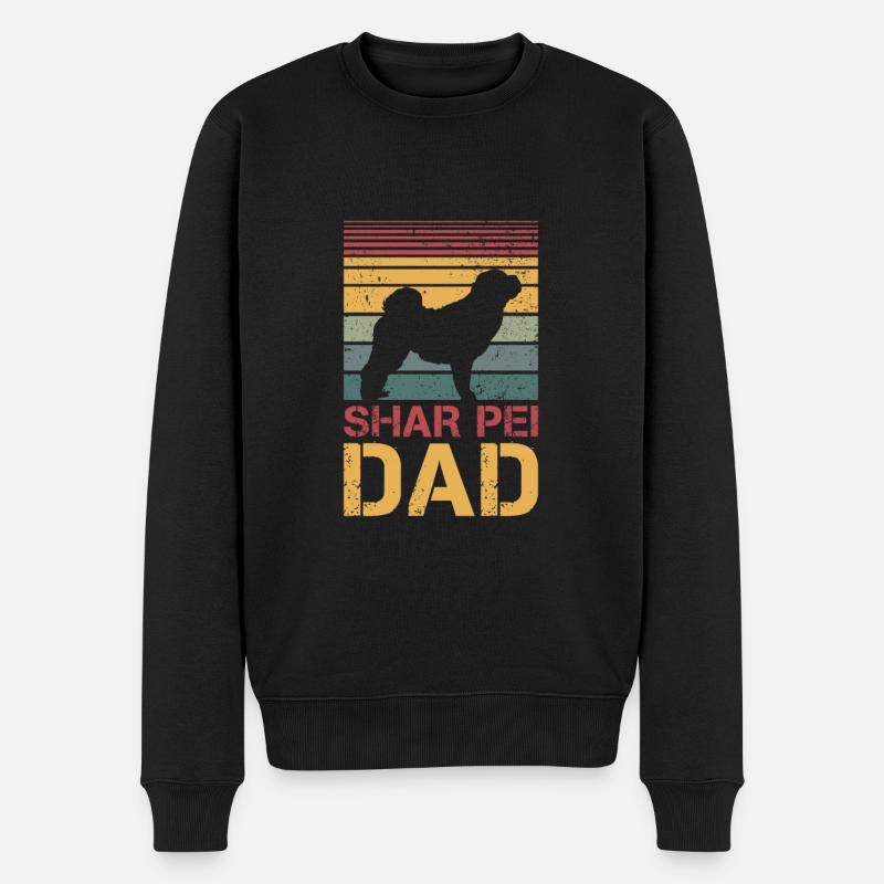 Shar Pei Papa - Pull Premium bio Homme - noir