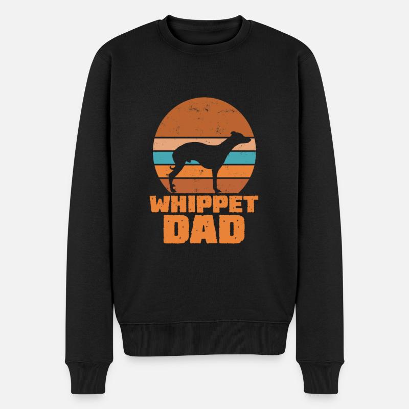 Whippet Papa - Pull Premium bio Homme - noir