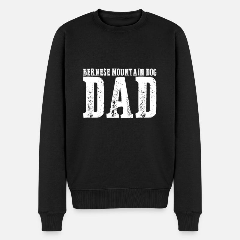 Bernese Mountain dog Dad - Männer Premium Bio Pullover - Schwarz