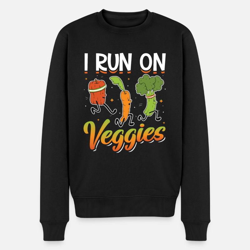 Je cours pour Veggies - Pull Premium bio Homme - noir