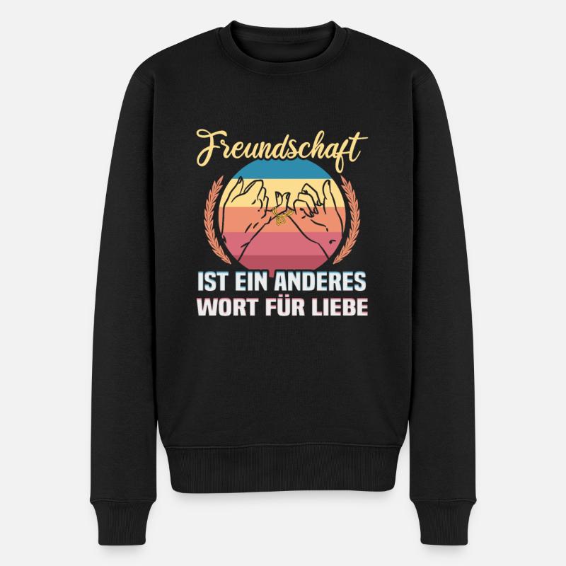 Freundschafts Geschenk für guten Freund - Männer Premium Bio Pullover - Schwarz