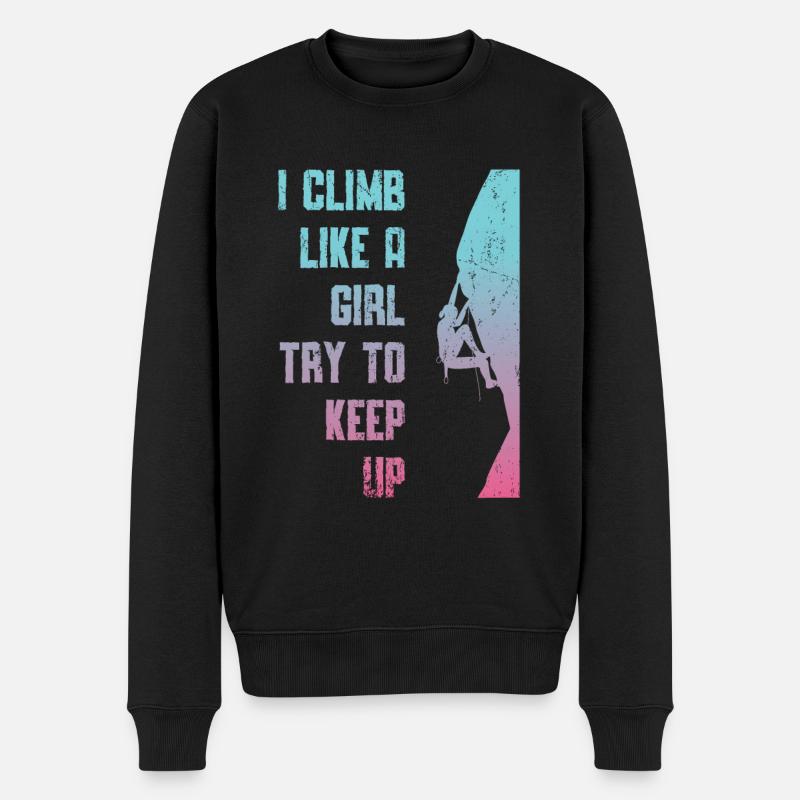 Je grimpe comme une fille. - Pull Premium bio Homme - noir