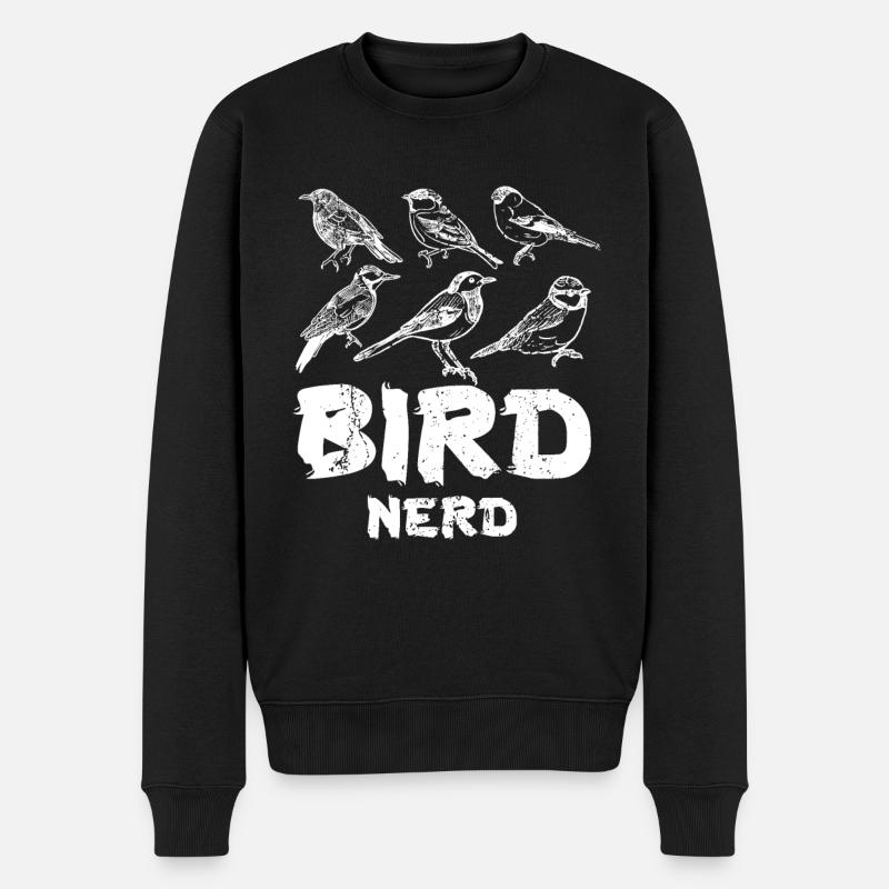 Vogelbeobachtung Nerd - Männer Premium Bio Pullover - Schwarz