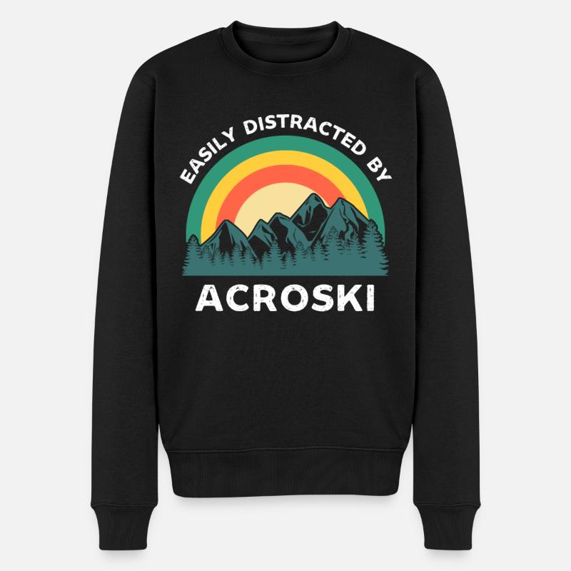 Facilement distrait par Acroski - Pull Premium bio Homme - noir