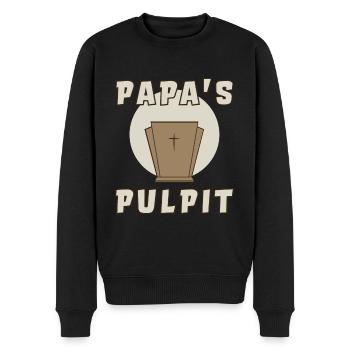 Chaire de Papa - Pull Premium bio Homme - noir - Devant - Nico (187cm)