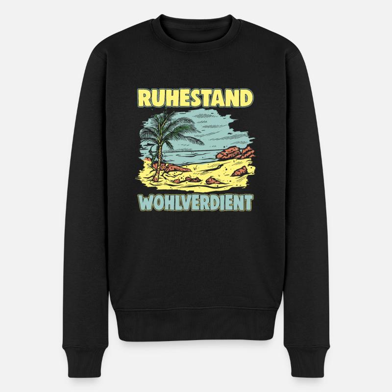Pensionierung Geschenkidee Rente Arbeitskollege - Männer Premium Bio Pullover - Schwarz