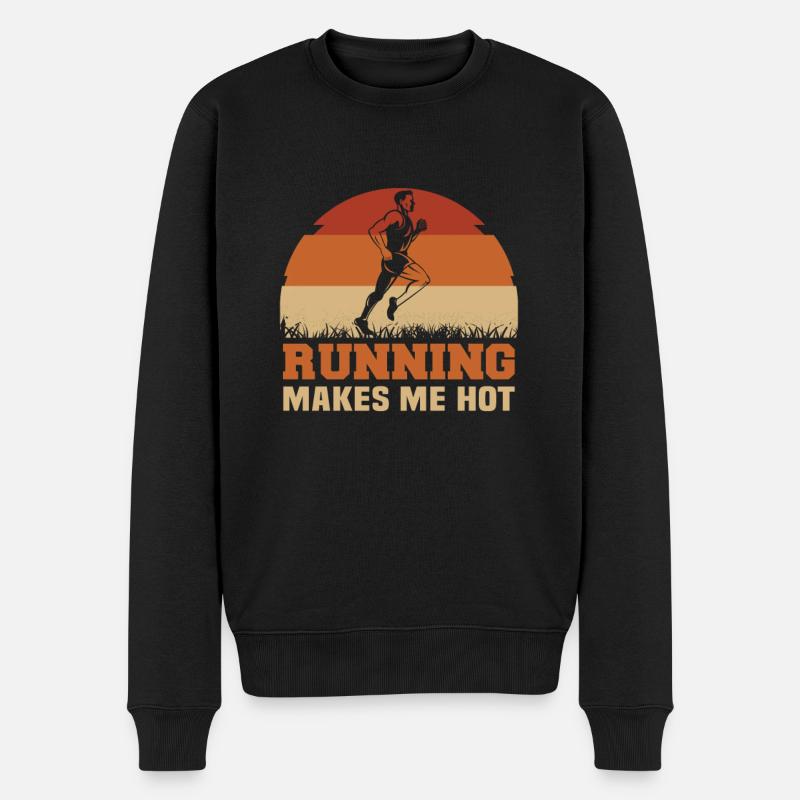 Running Marathon Runner Running - Pull Premium bio Homme - noir