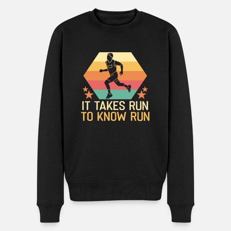 Running Marathon Runner Running - Pull Premium bio Homme - noir