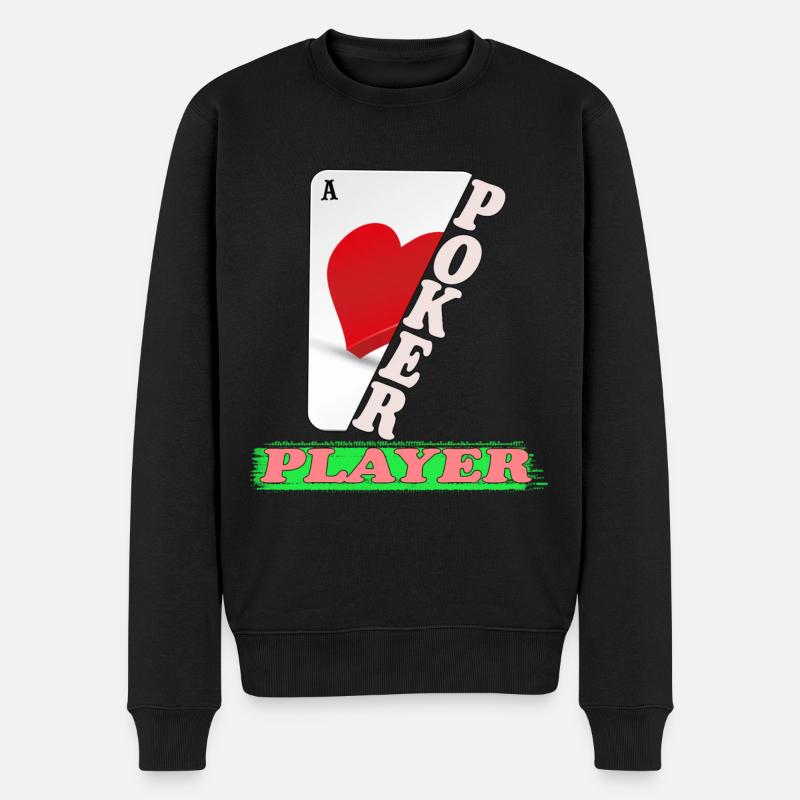 Conception de joueur de poker - Pull Premium bio Homme - noir