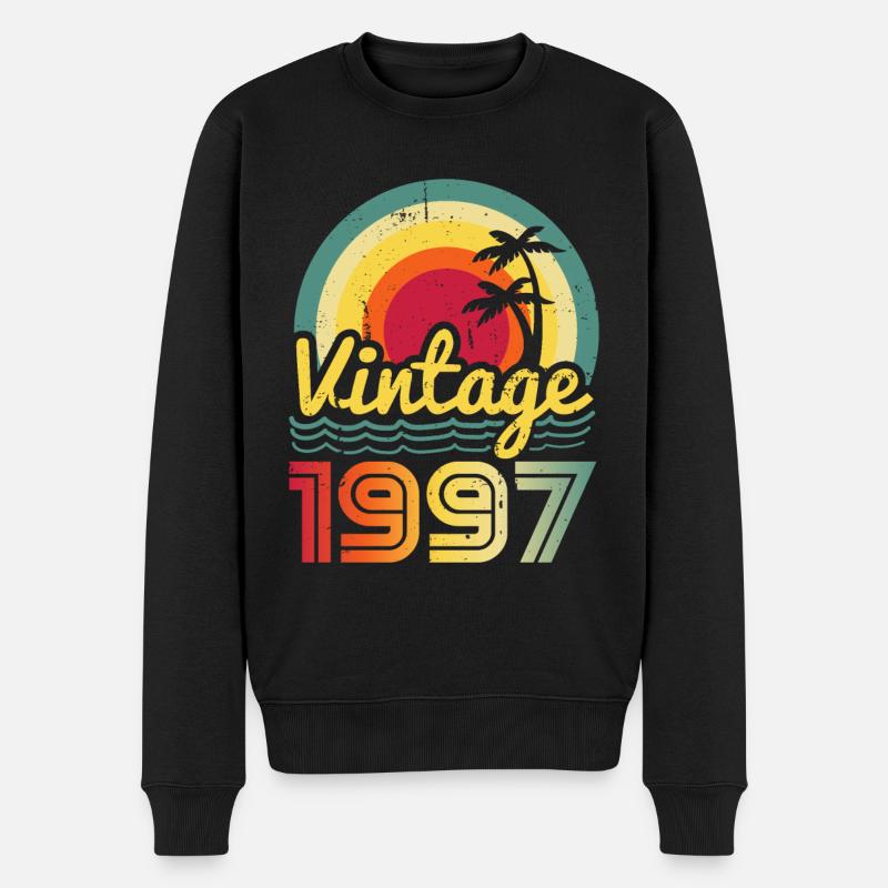 1997 - Männer Premium Bio Pullover - Schwarz