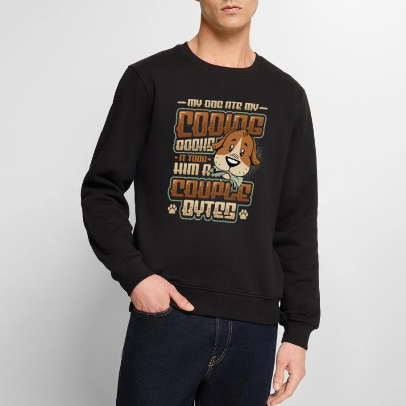 Hund Bytes Code Computer Witz Programmierung Männer Premium Bio Pullover