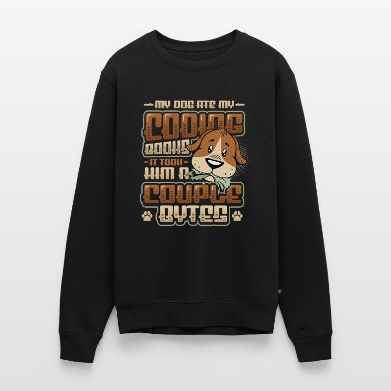 Hund Bytes Code Computer Witz Programmierung Männer Premium Bio Pullover