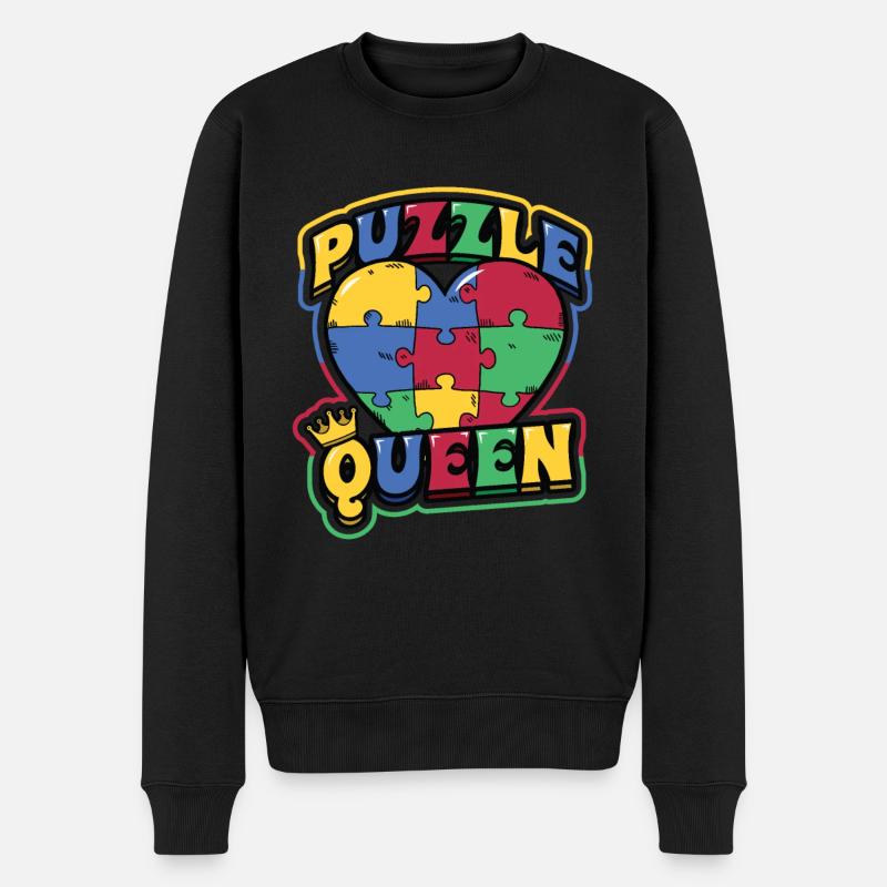 Puzzle Queen Jeu de puzzle - Pull Premium bio Homme - noir