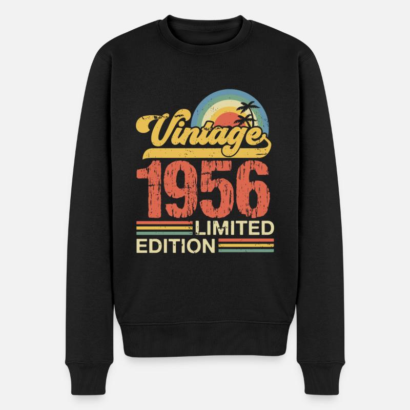 1956 - Økologisk premium-sweatshirt til mænd - sort