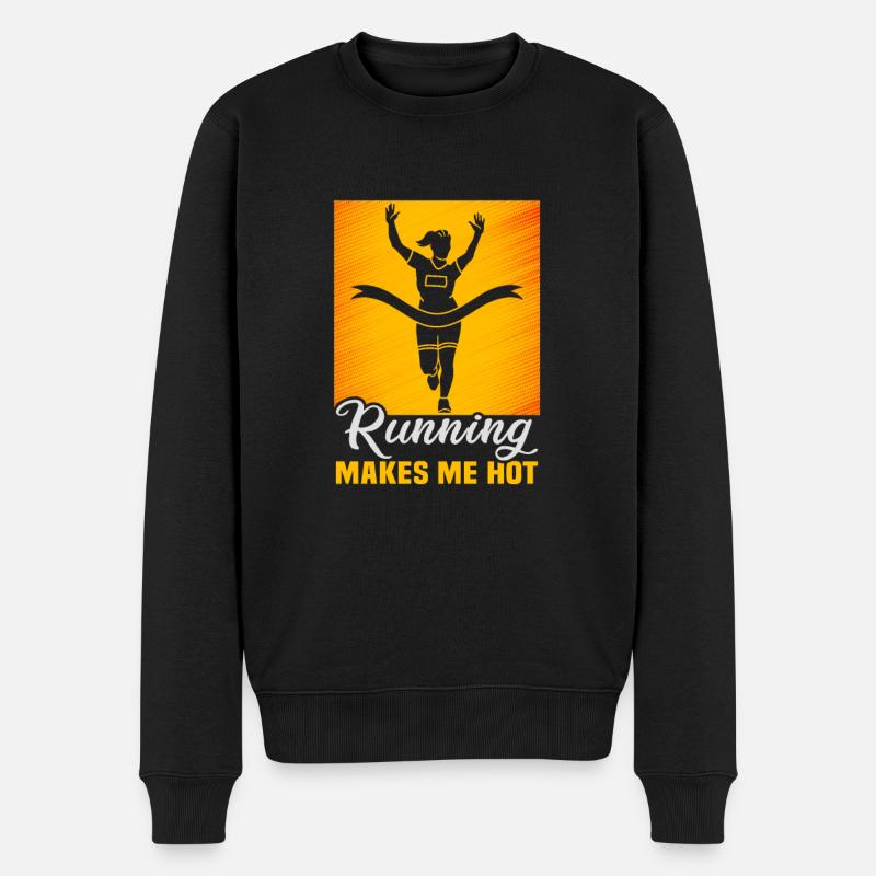 Running Marathon Runner Running - Pull Premium bio Homme - noir