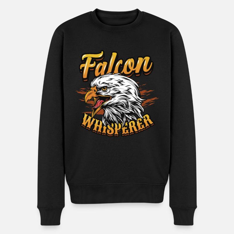 Faucon Whisperer-busard. - Pull Premium bio Homme - noir