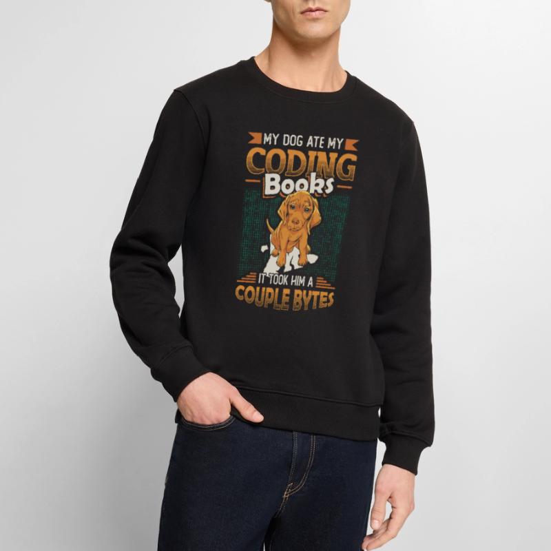 Hund Bytes Code Computer Witz Programmierung Männer Premium Bio Pullover