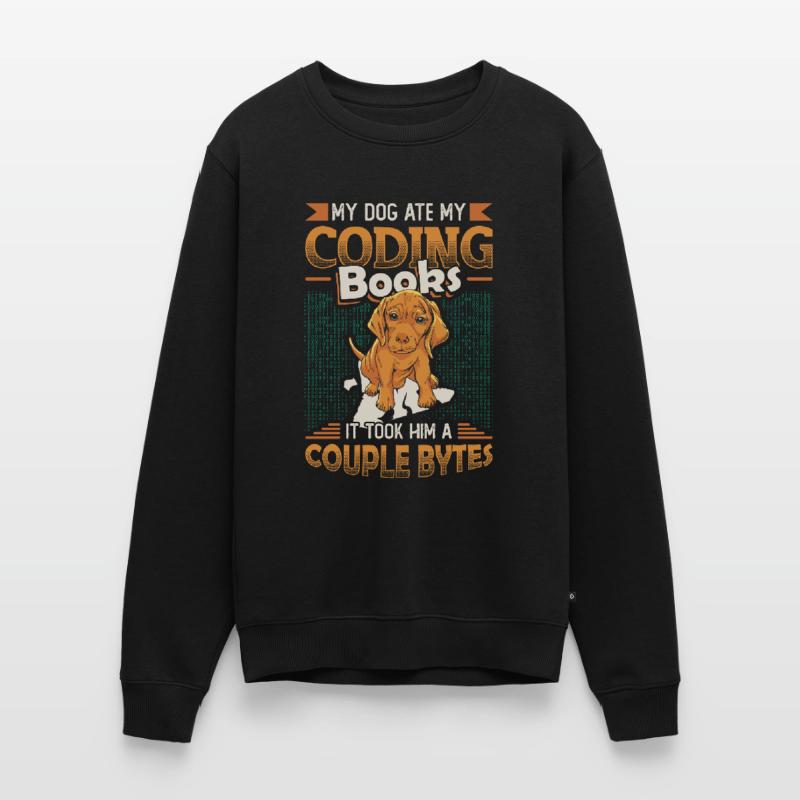 Hund Bytes Code Computer Witz Programmierung Männer Premium Bio Pullover