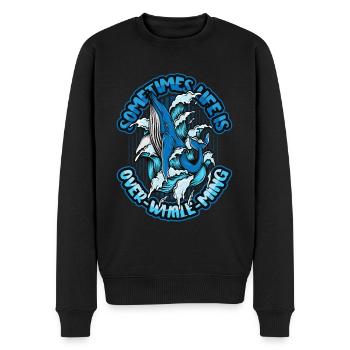 Sometimes life is too good to be true - Men's Premium Organic Jumper - black - Front - Nico (187cm)