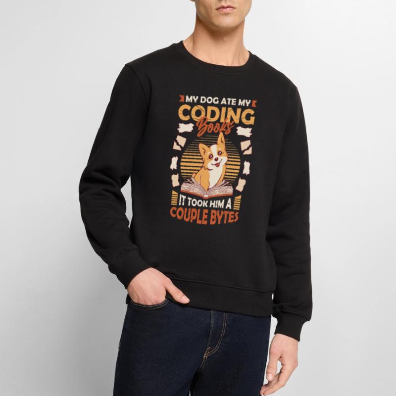Hund Bytes Code Computer Witz Programmierung Männer Premium Bio Pullover