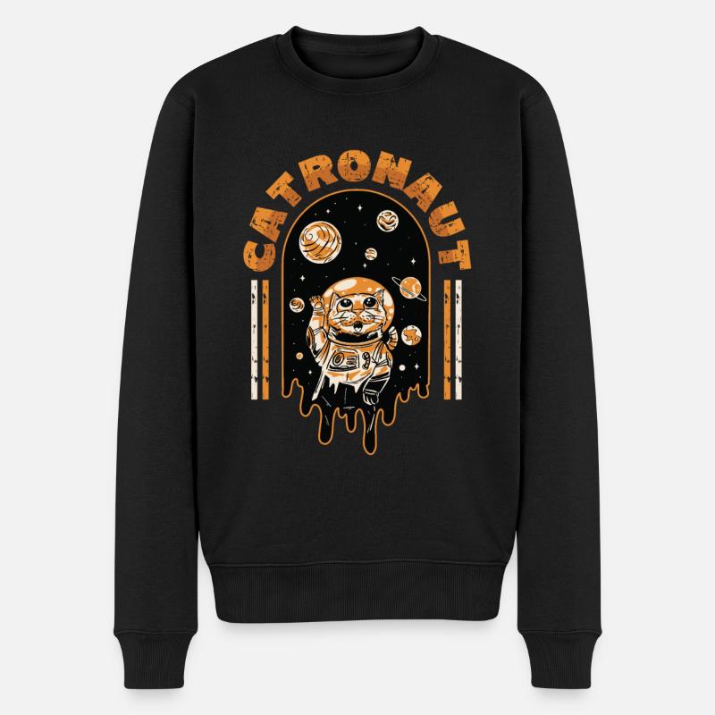 Catronaut Cat Astronaute Chat - Pull Premium bio Homme - noir