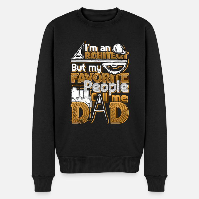 Je suis architecte - Pull Premium bio Homme - noir