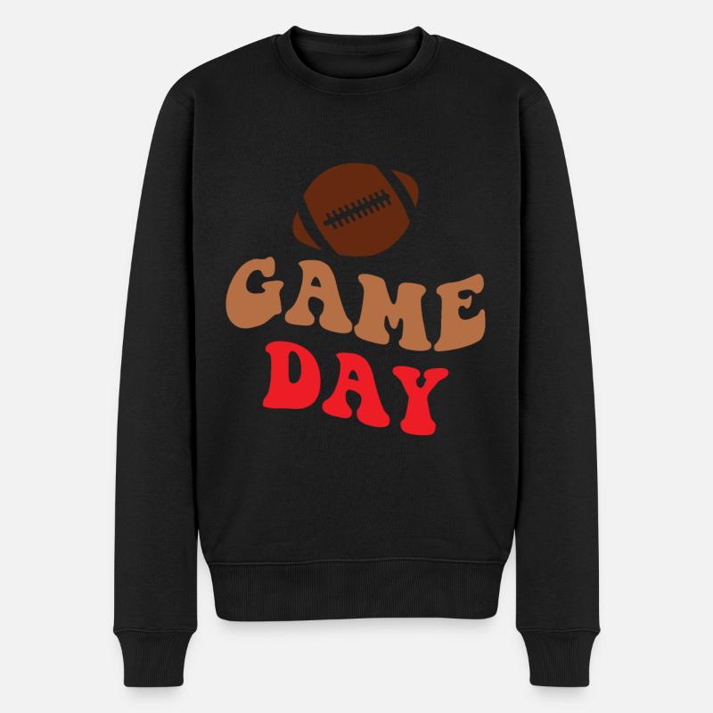 Game Day - Football - Männer Premium Bio Pullover - Schwarz