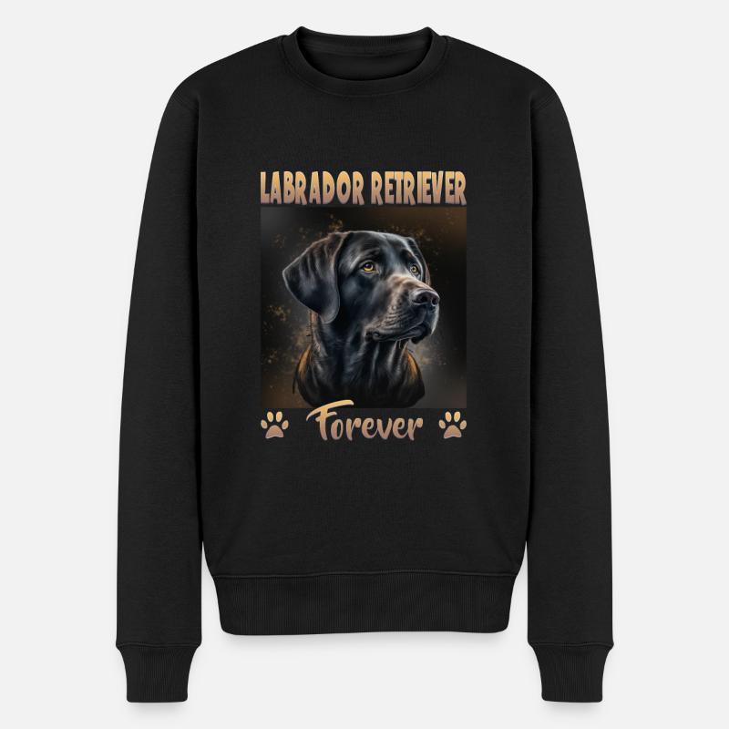 Hunde Spruch Labrador Retriever Design für - Männer Premium Bio Pullover - Schwarz