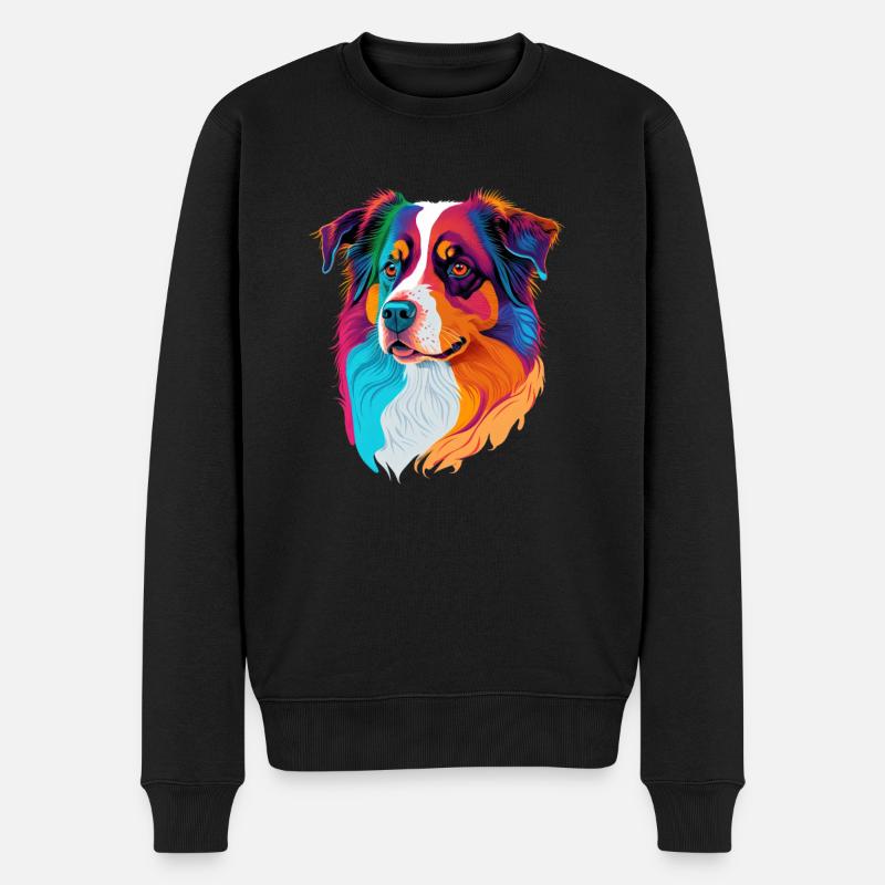 Hunde Australian Shepherd Hundeliebhaber Aussie - Männer Premium Bio Pullover - Schwarz
