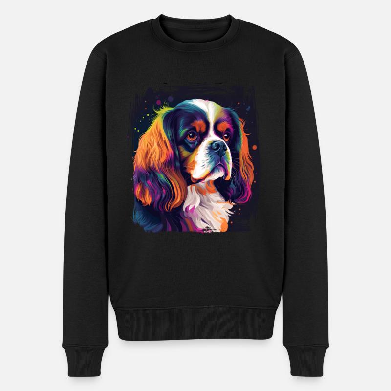 Hunde Spruch Cavalier Spaniel für Hundeliebhaber - Männer Premium Bio Pullover - Schwarz