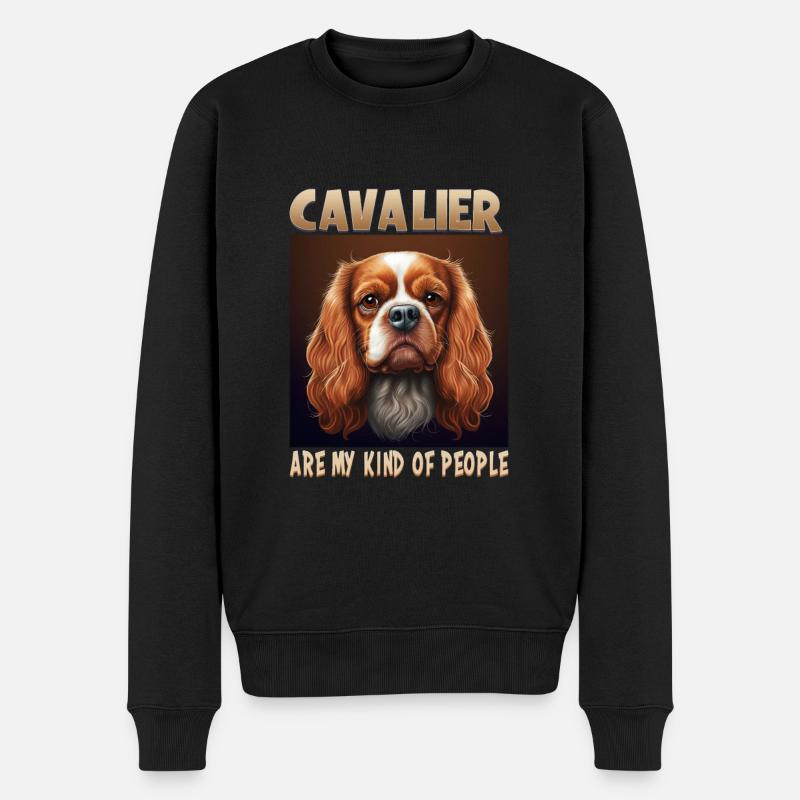 Hunde Spruch Cavalier Spaniel für Hundeliebhaber - Männer Premium Bio Pullover - Schwarz