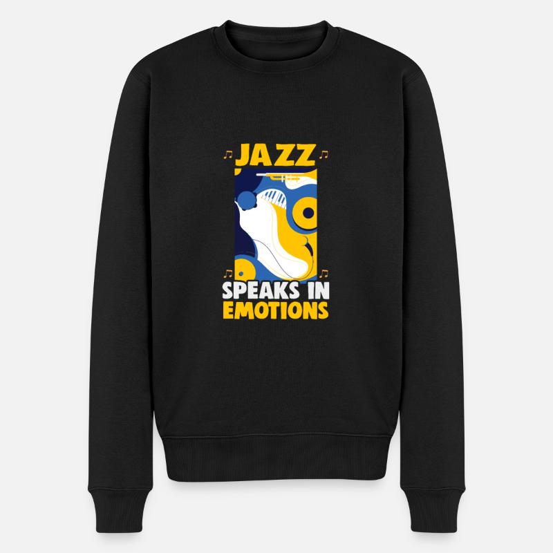 Jazz Musik Orchester Musiker - Männer Premium Bio Pullover - Schwarz