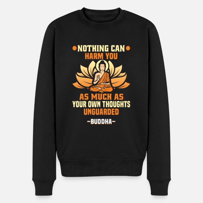 Méditation bouddhiste Bouddhisme Zen Bouddha Bouddhisme et Yoga - Pull Premium bio Homme - noir