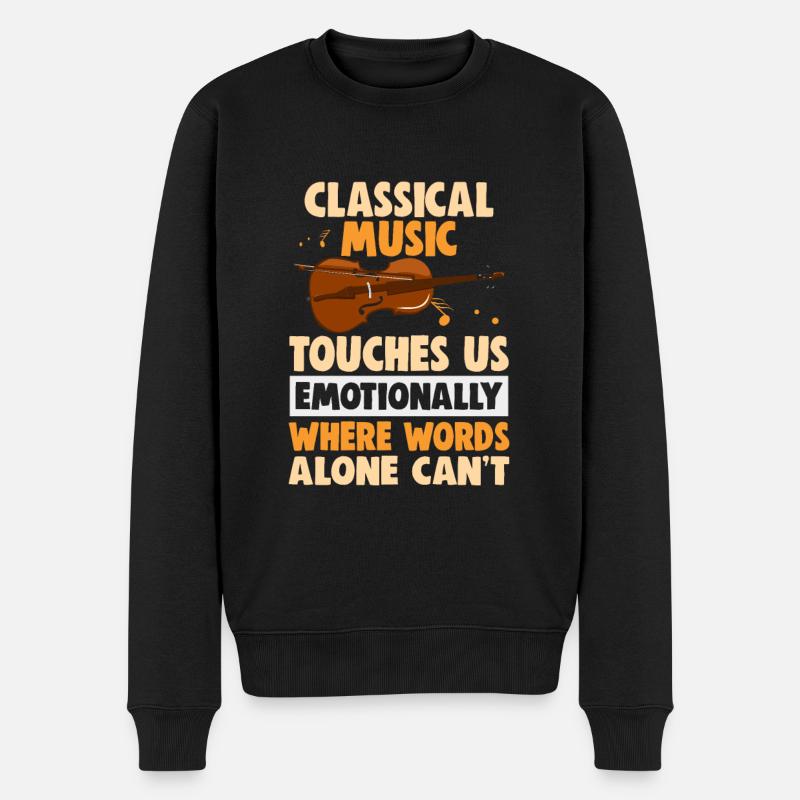 Klassische Musik Orchester Musiker - Männer Premium Bio Pullover - Schwarz