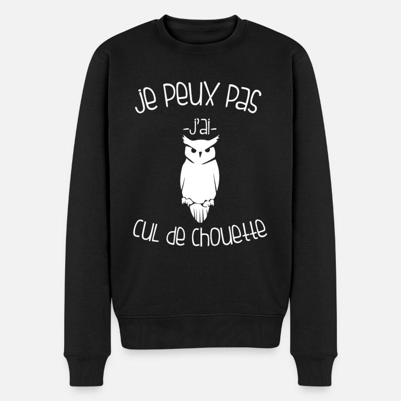 Je Peux Pas J'ai Cul de Chouette - Pull Premium bio Homme - noir