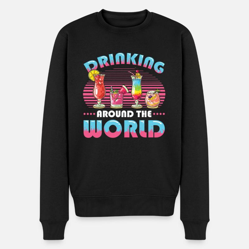 Boire dans le monde entier - Pull Premium bio Homme - noir