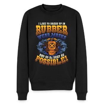 Tiefseetaucher, Gerätetauchen - Männer Premium Bio Pullover - Schwarz - Vorne - Nico (187cm)