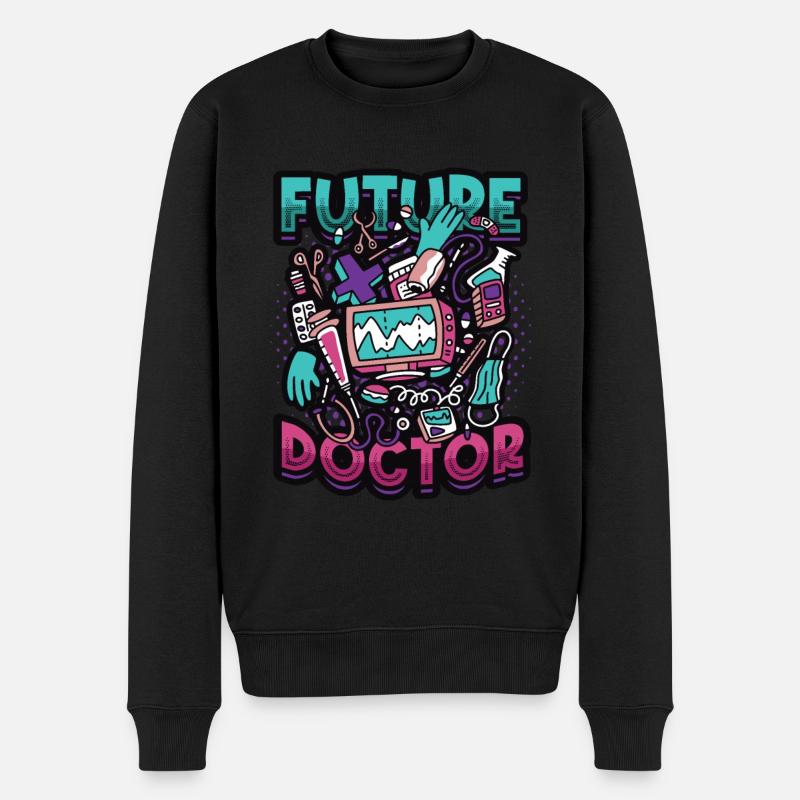 Futur médecin, étudiant en médecine - Pull Premium bio Homme - noir