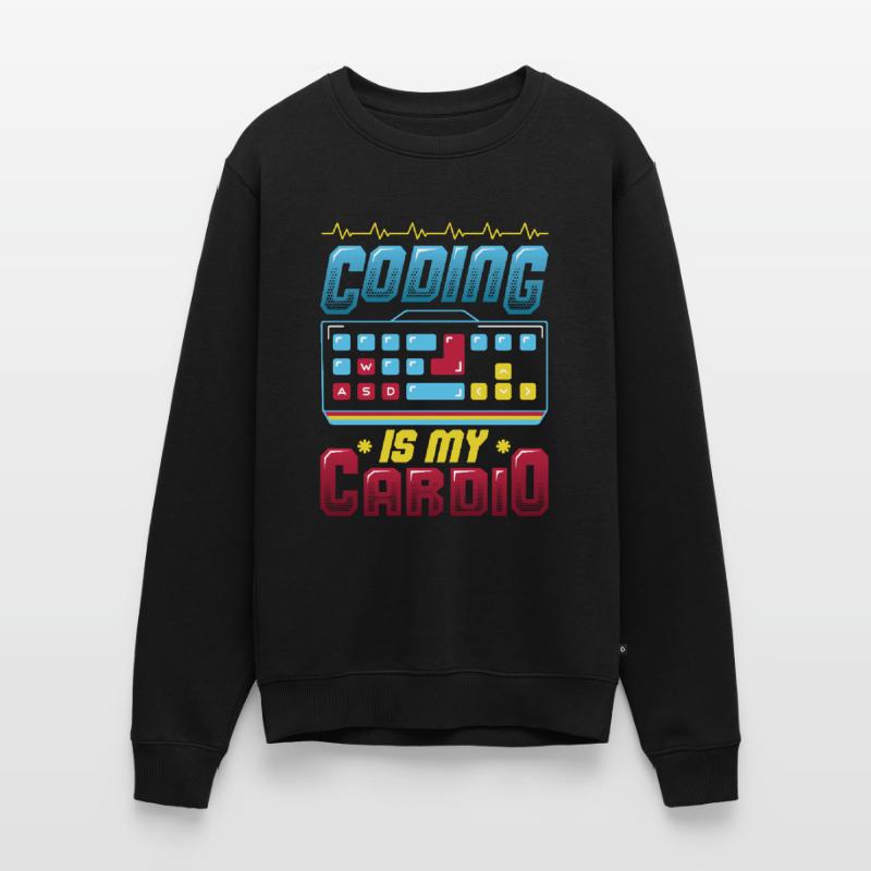 Coding is my cardio, code programmer Men's Premium Organic Jumper