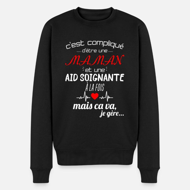 pas parfaite aide-soignante;cadeau aide soignante - Pull Premium bio Homme - noir