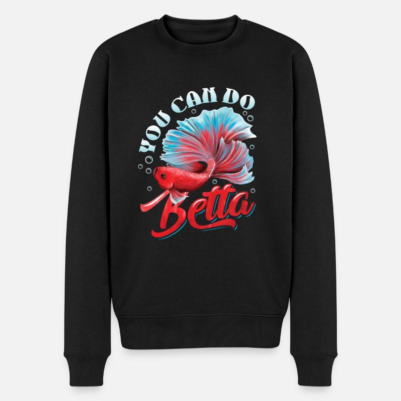 Détention de poisson betta - Pull Premium bio Homme - noir