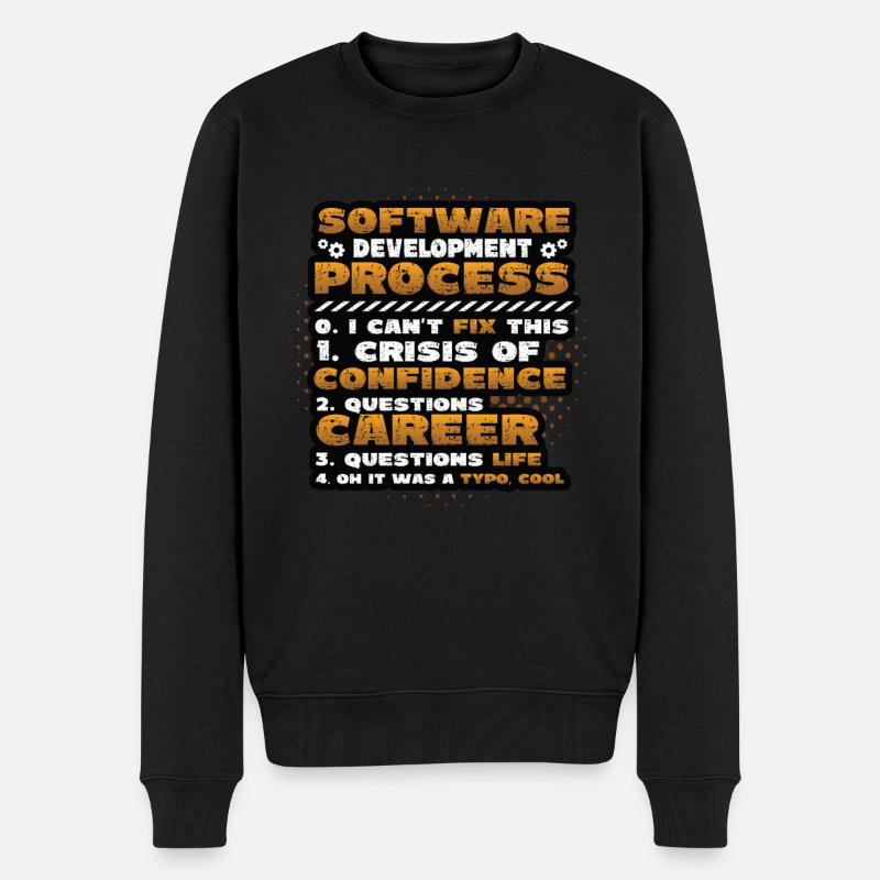 Software-Entwicklungsprozess, Programmierung - Männer Premium Bio Pullover - Schwarz